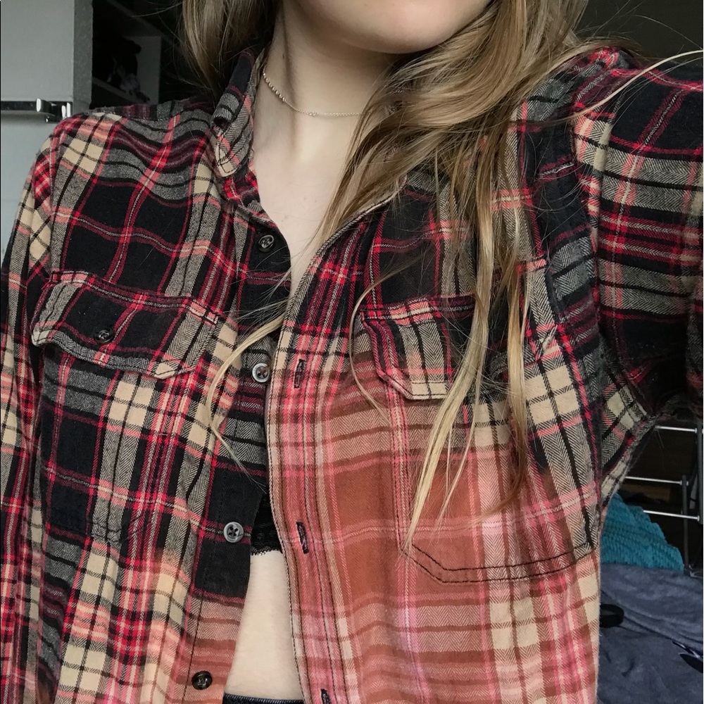 Acid washed flannel